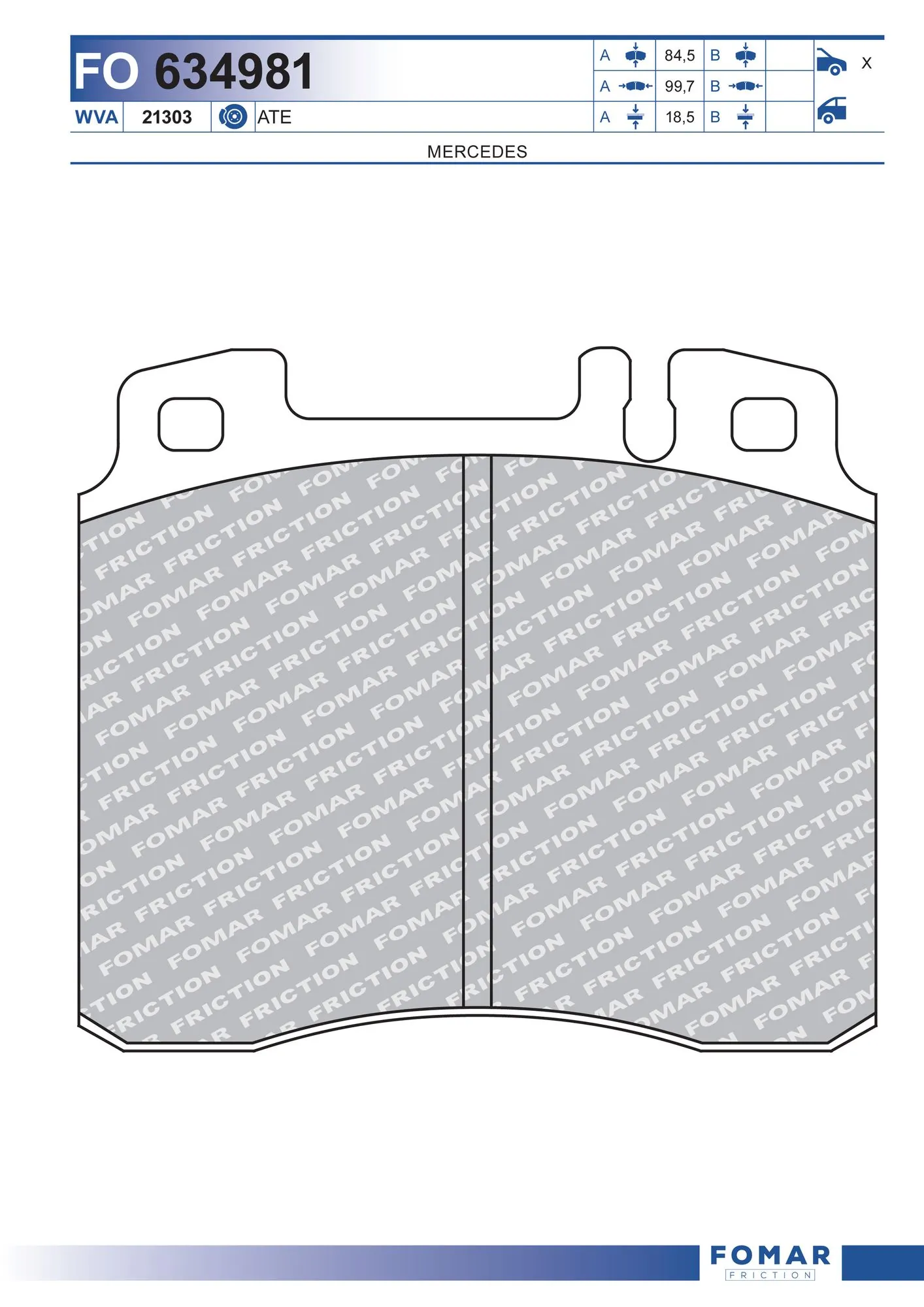 Brake Pad Set, disc brake